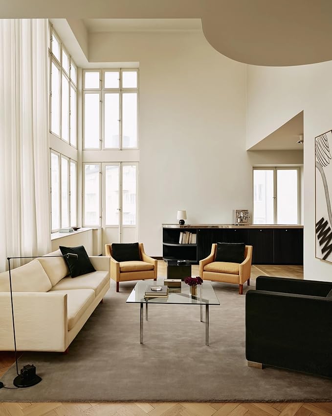 Hand Tufted Plush Warm Grey Rug 100% New Zealand Wool