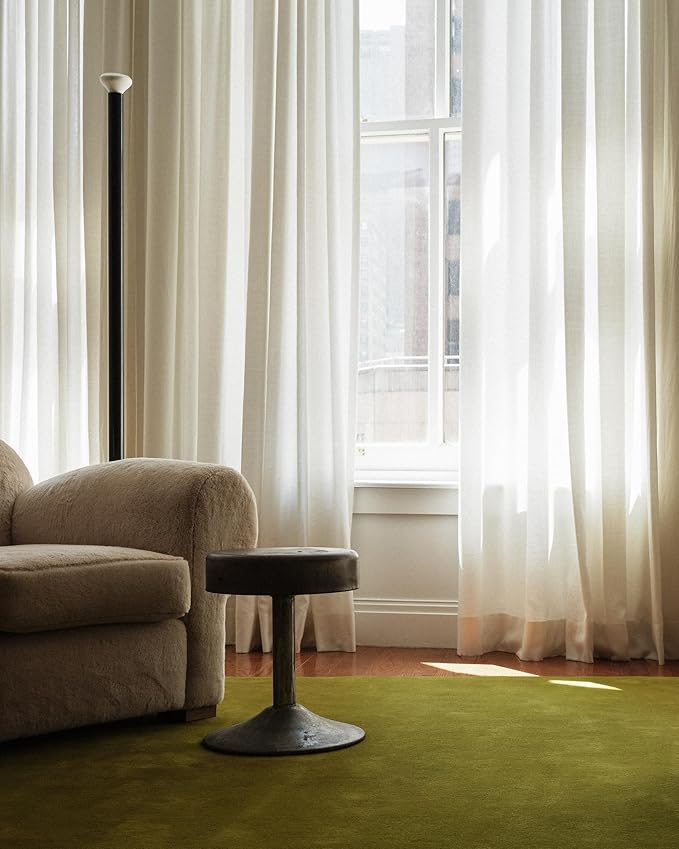 Hand Tufted Plush Milano Green Rug 100% New Zealand Wool