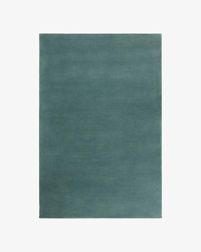 Hand Tufted Plush Pale Green Rug 100% New Zealand Wool