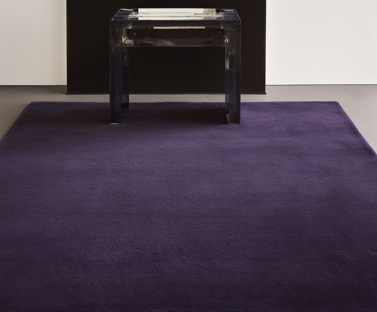 Hand Tufted Plush Purple Rug 100% New Zealand Wool