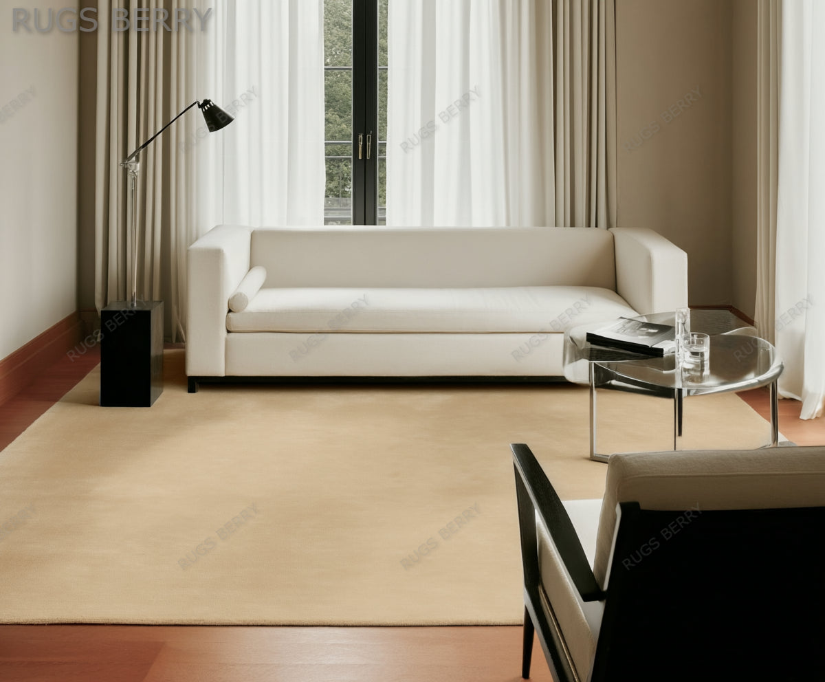 Hand Tufted Plush Butter Rug 100% New Zealand Wool