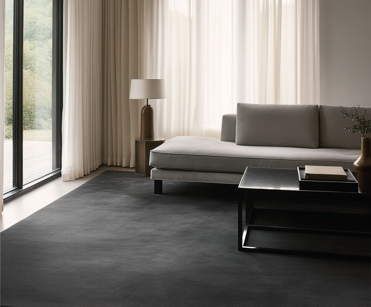 Hand Tufted Plush Pencil Grey Rug 100% New Zealand Wool