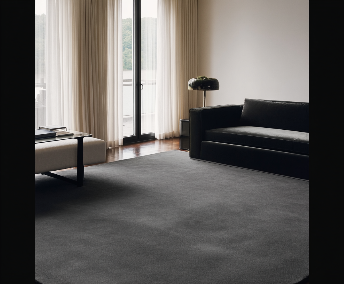 Hand Tufted Plush Pencil Grey Rug 100% New Zealand Wool