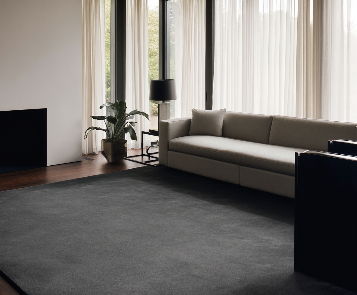 Hand Tufted Plush Pencil Grey Rug 100% New Zealand Wool