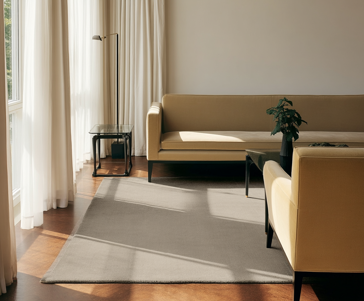 Hand Tufted Plush Warm Grey Rug 100% New Zealand Wool