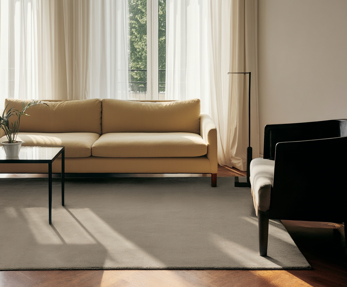 Hand Tufted Plush Warm Grey Rug 100% New Zealand Wool