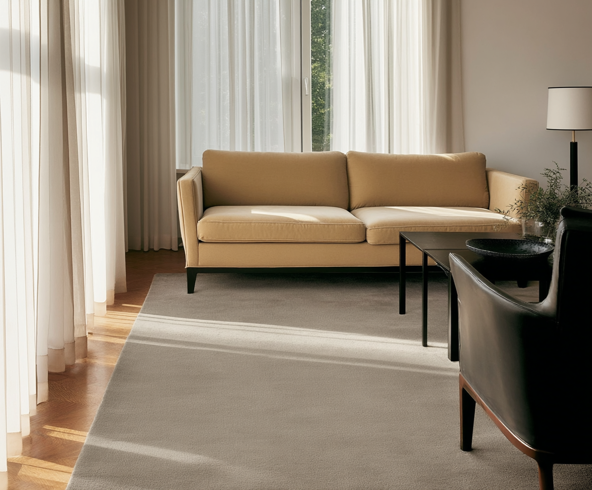 Hand Tufted Plush Warm Grey Rug 100% New Zealand Wool