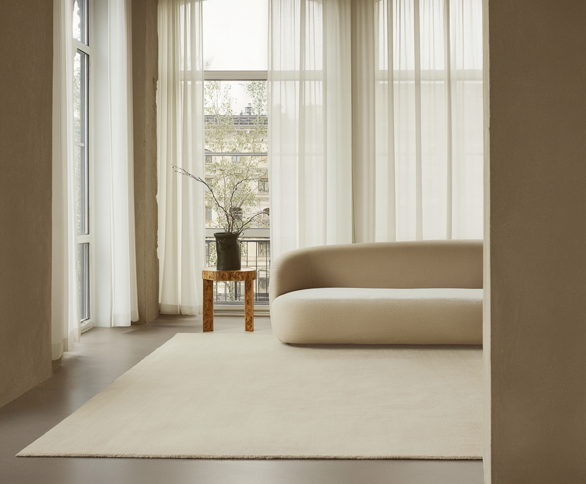 Hand Tufted Plush Dusty White Rug 100% New Zealand Wool