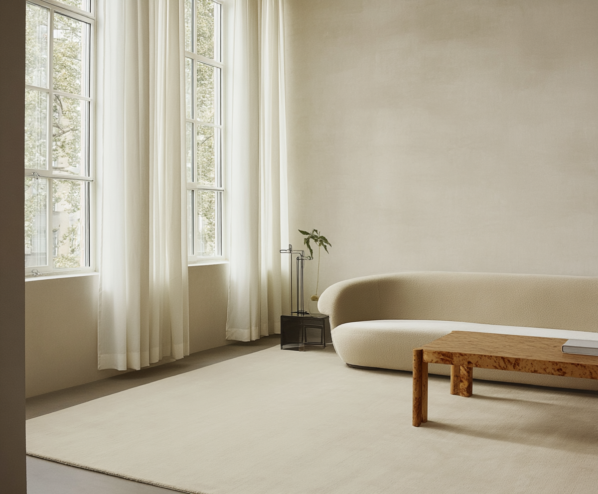 Hand Tufted Plush Dusty White Rug 100% New Zealand Wool